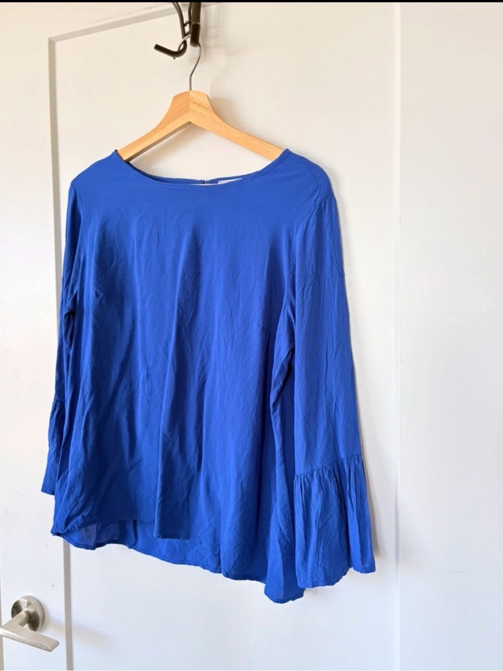 Royal Blue Bell-Sleeve Top